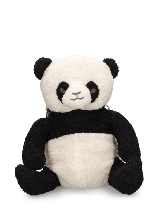 Konges Sløjd: Panda teddy backpack - White/Black - kids-boys_0 | Luisa Via Roma