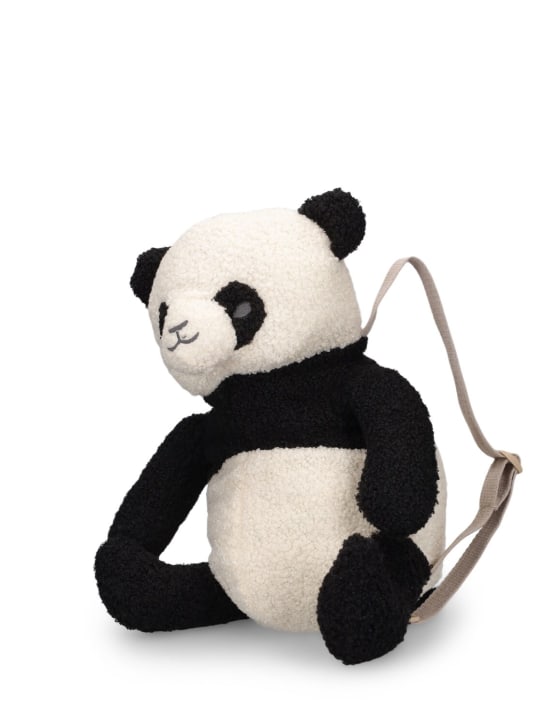 Konges Sløjd: Panda teddy backpack - White/Black - kids-boys_1 | Luisa Via Roma