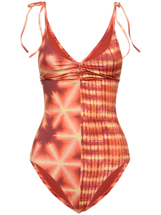 Ulla Johnson: Dali lycra one piece swimsuit - Rosso/Multi - women_0 | Luisa Via Roma