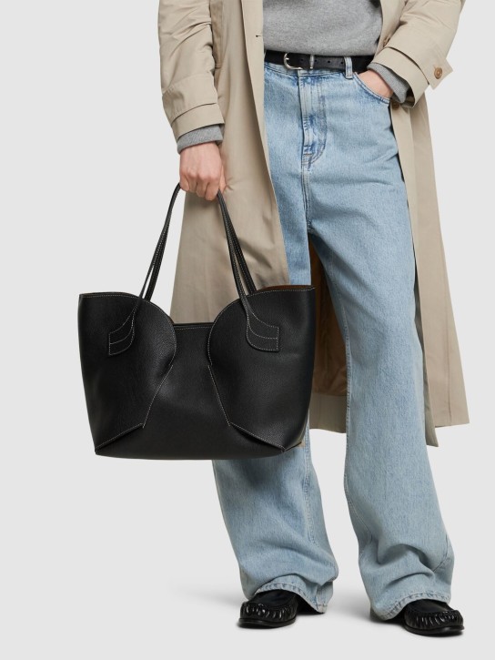 Hereu: Grand sac cabas en cuir usé Sepal - Noir - women_1 | Luisa Via Roma