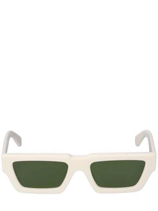 Off-White: Sonnenbrille aus Acetat "Manchester“ - Weiß/Grün - men_0 | Luisa Via Roma