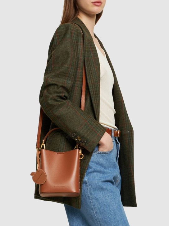 Stella McCartney: Logo faux leather bucket bag - Tan - women_1 | Luisa Via Roma