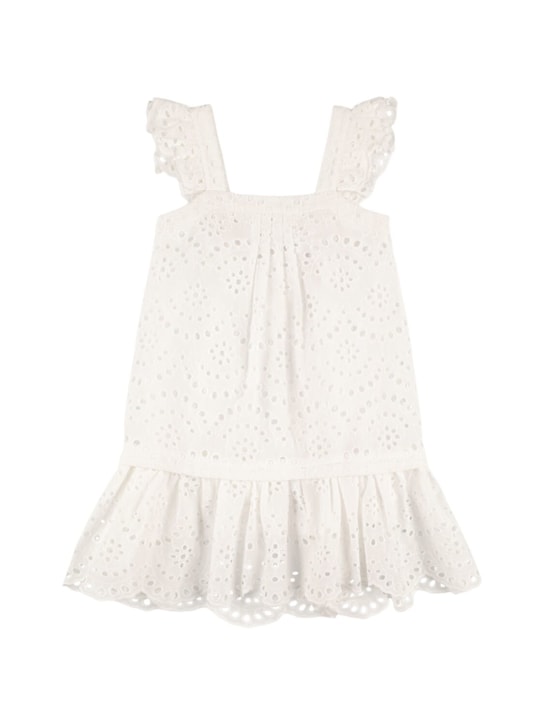 MAX&Co.: Vestido de encaje sangallo de algodón - Blanco - kids-girls_0 | Luisa Via Roma