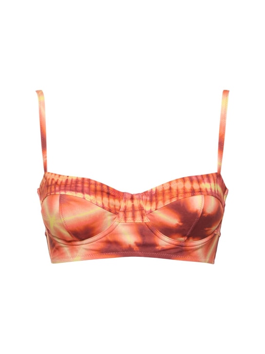 Ulla Johnson: Zahara Lycra bikini top - Red/Multi - women_0 | Luisa Via Roma