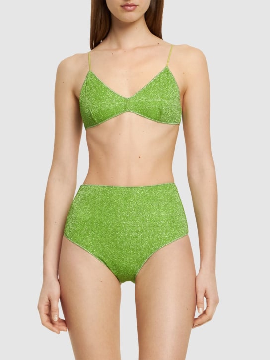 Oséree Swimwear: Bikini taille haute Lumière - Vert - women_1 | Luisa Via Roma