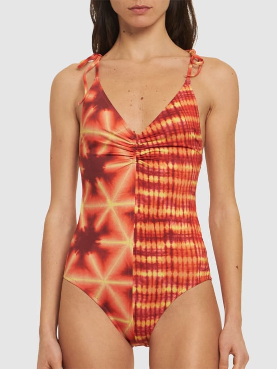 Ulla Johnson: Dali lycra one piece swimsuit - Rosso/Multi - women_1 | Luisa Via Roma