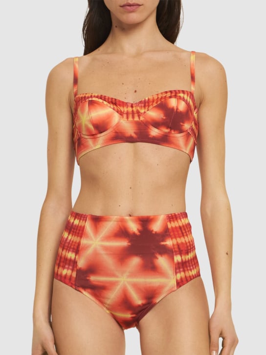 Ulla Johnson: Zahara lycra bikini bottoms - Multi/Marrone - women_1 | Luisa Via Roma