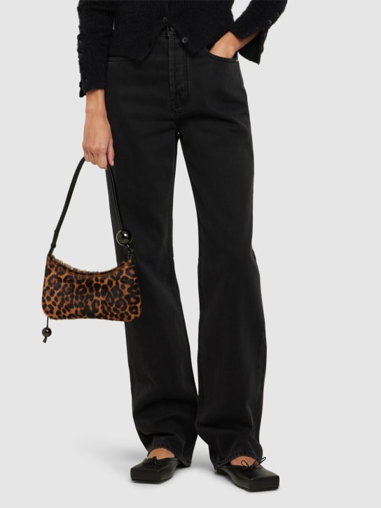Jacquemus: Le Bisou Perle ponyhair bag - Print Leopard - women_1 | Luisa Via Roma