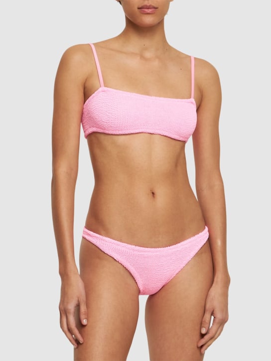 Hunza G: Gigi seersucker bikini set - Pink - women_1 | Luisa Via Roma