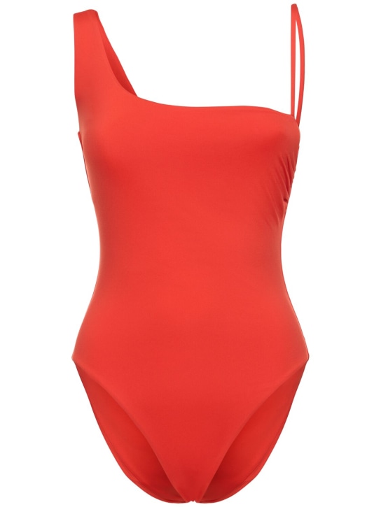 Max Mara: Clara jersey one piece swimsuit - Coral - women_0 | Luisa Via Roma