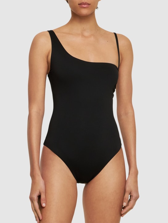 Max Mara: Clara jersey one piece swimsuit - Black - women_1 | Luisa Via Roma