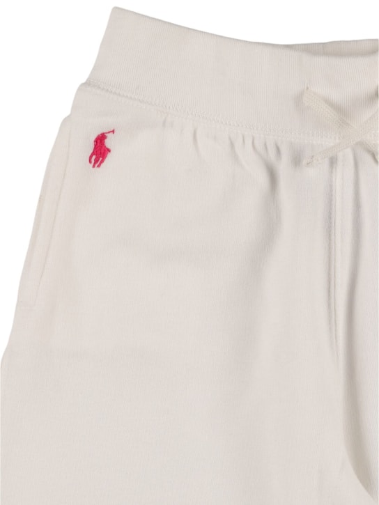 Ralph Lauren: Pantaloni in felpa di cotone - Bianco - kids-girls_1 | Luisa Via Roma