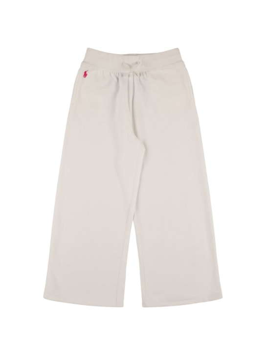Ralph Lauren: Pantaloni in felpa di cotone - Bianco - kids-girls_0 | Luisa Via Roma