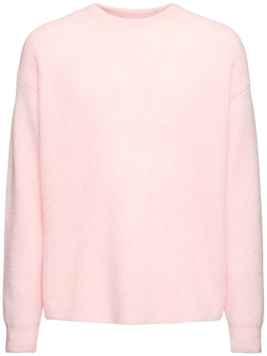 SUNFLOWER: Air wool blend rib knit sweater - Pink - men_0 | Luisa Via Roma