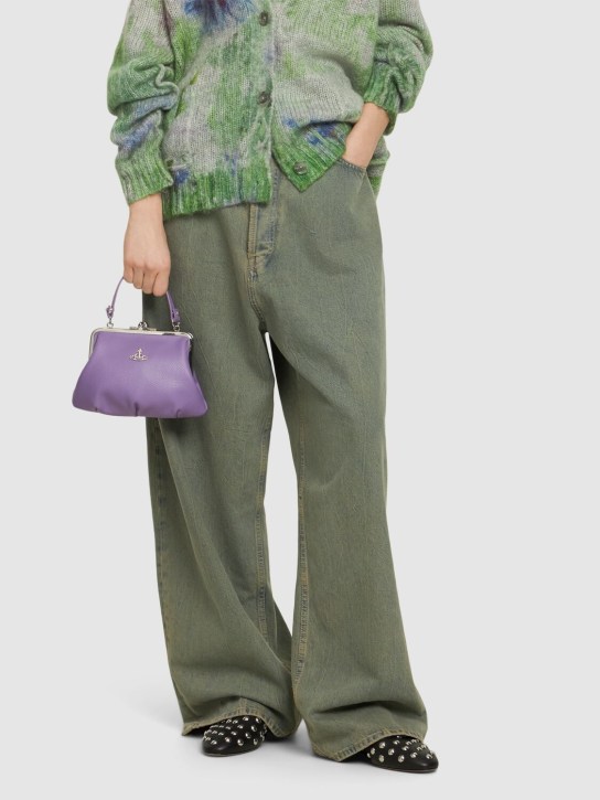 Vivienne Westwood: Granny Frame grained faux leather bag - Purple - women_1 | Luisa Via Roma