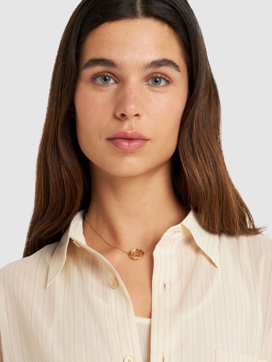 Tory Burch: Miller double ring collar necklace - Gold - women_1 | Luisa Via Roma
