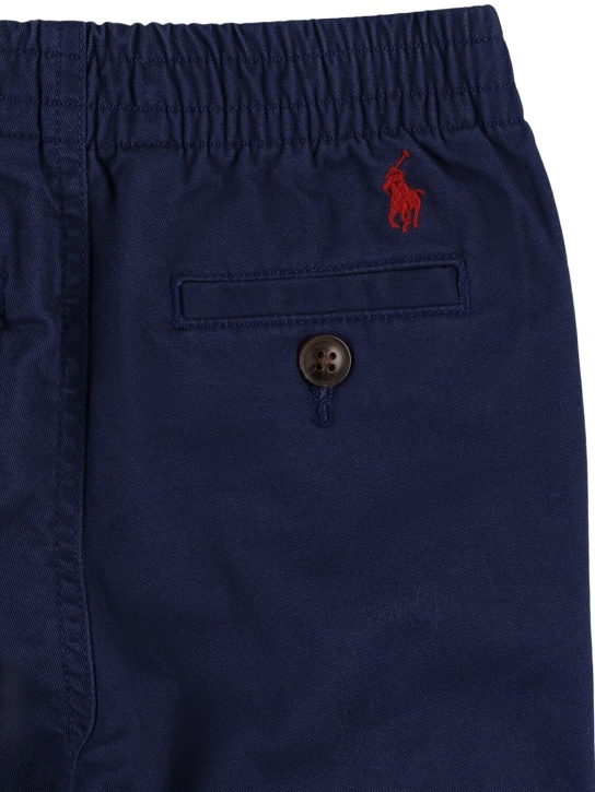 Ralph Lauren: Pantalones de sarga de algodón stretch - Azul Oscuro - kids-boys_1 | Luisa Via Roma