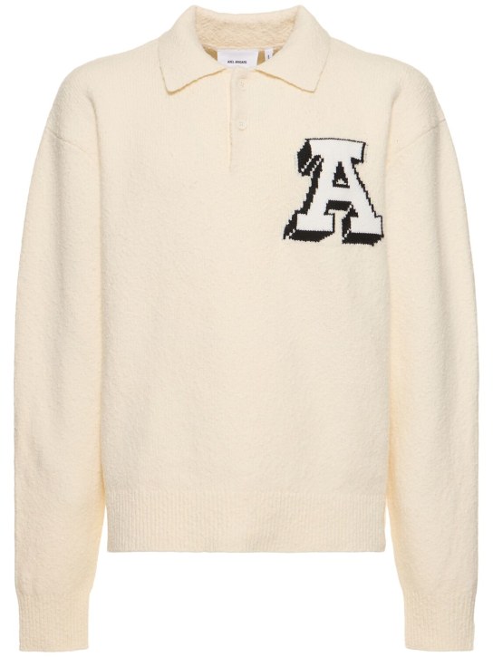 Axel Arigato: Team Polo cotton blend sweater - Beige - men_0 | Luisa Via Roma