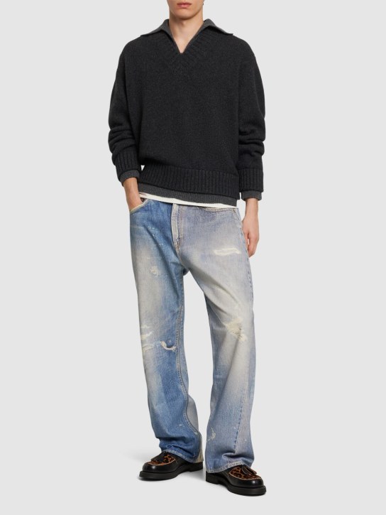 Our Legacy: 25.5cm Digital print Third Cut jeans - men_1 | Luisa Via Roma