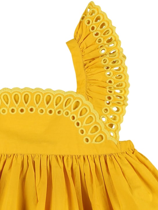 Stella Mccartney Kids: Ruffled cotton top - Yellow - kids-girls_1 | Luisa Via Roma