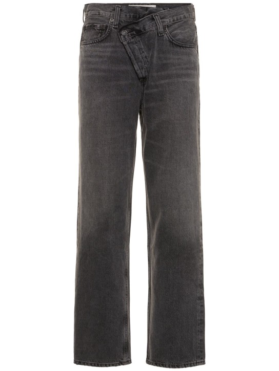 Agolde: Gerade Jeans aus Baumwolle - Schwarz - women_0 | Luisa Via Roma