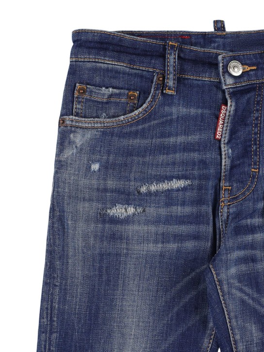 Dsquared2: Jeans in cotone stretch - Denim - kids-boys_1 | Luisa Via Roma