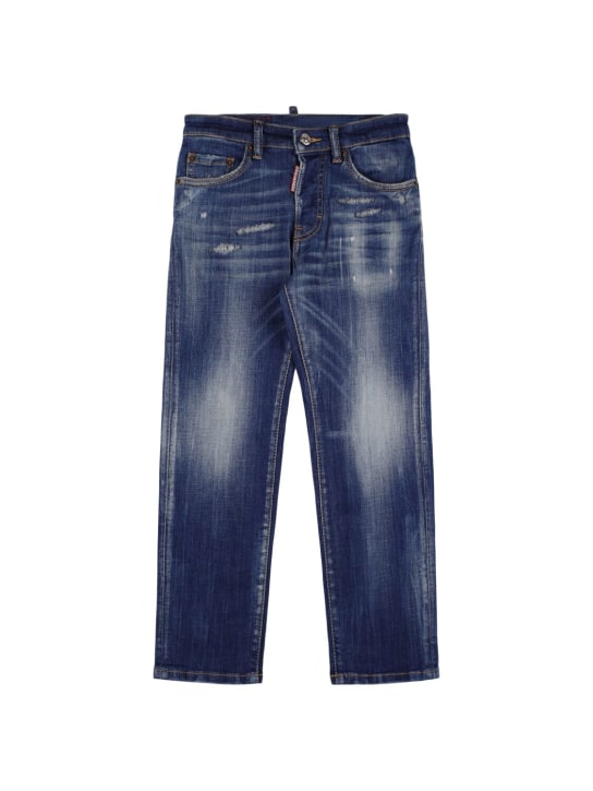 Dsquared2: Jeans in cotone stretch - Denim - kids-boys_0 | Luisa Via Roma