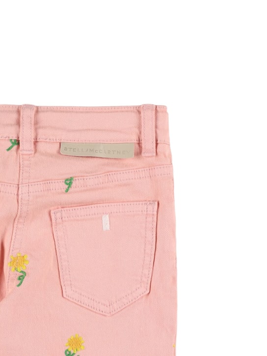 Stella Mccartney Kids: Embroidered cotton pants - Pink - kids-girls_1 | Luisa Via Roma