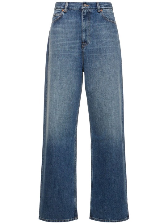 Valentino: Jeans boyfriend fit in denim - Blu - women_0 | Luisa Via Roma
