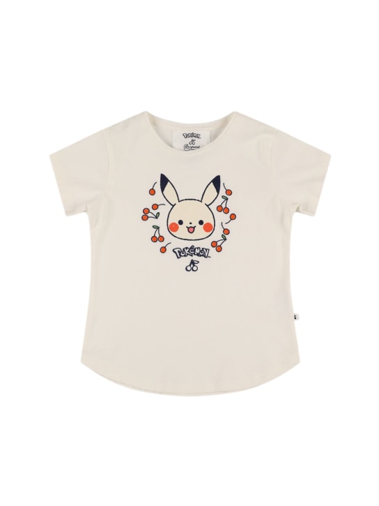 Bonpoint: Camiseta de jersey de algodón estampada - Blanco - kids-boys_0 | Luisa Via Roma