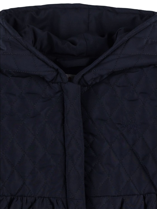 Il Gufo: Quilted nylon puffer jacket - Blue - kids-girls_1 | Luisa Via Roma