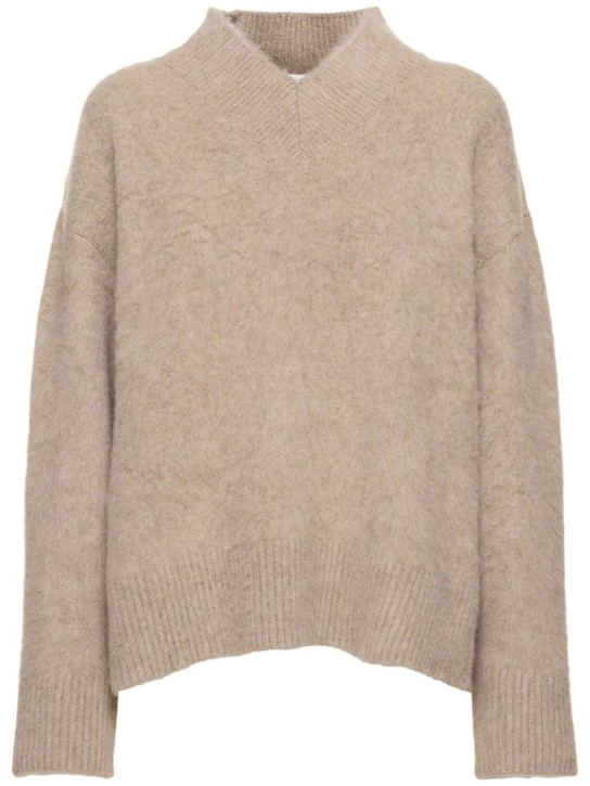 The Row: Fayette cashmere V-neck sweater - Beige - women_0 | Luisa Via Roma