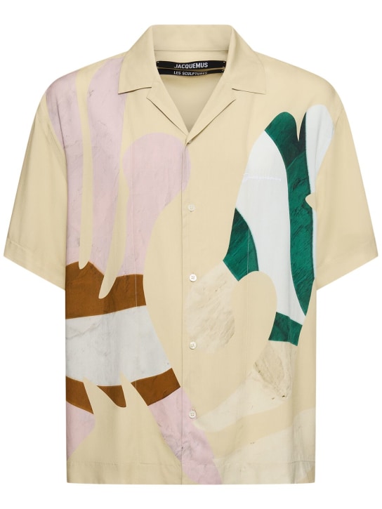 Jacquemus: La Chemise Jean viscose shirt - Multicolor - men_0 | Luisa Via Roma