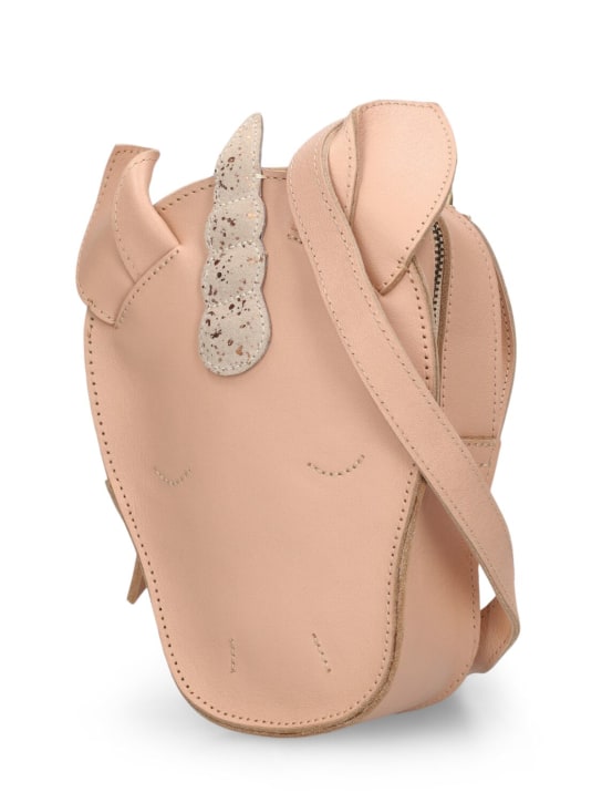 Donsje: Unicorn leather backpack - Pink - kids-girls_1 | Luisa Via Roma