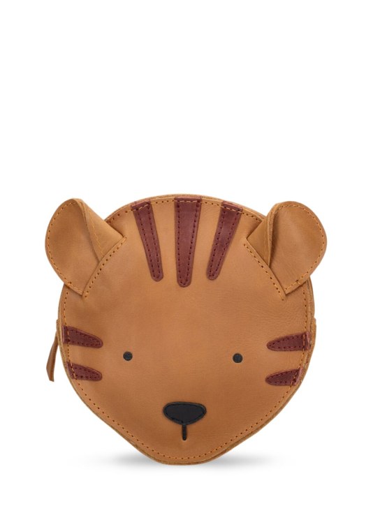 Donsje: Tiger leather backpack - Brown - kids-boys_0 | Luisa Via Roma
