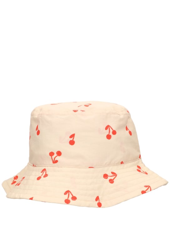 Liewood: Cherry print recycled nylon bucket hat - Pink - kids-girls_0 | Luisa Via Roma