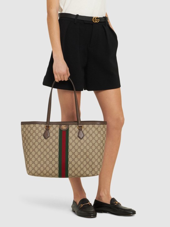 Gucci: Ophidia GG Supreme original tote bag - Brown - women_1 | Luisa Via Roma