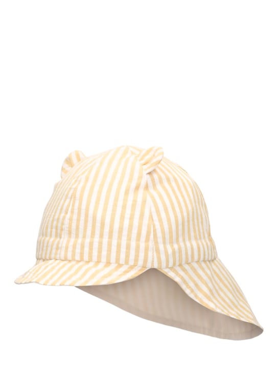 Liewood: Organic cotton sun hat - White/Yellow - kids-boys_1 | Luisa Via Roma