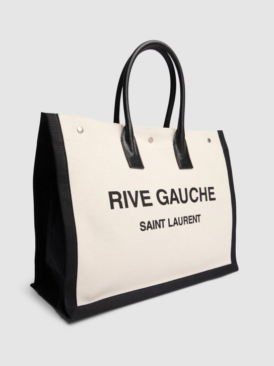Saint Laurent: Rive Gauche canvas & leather bag - women_1 | Luisa Via Roma