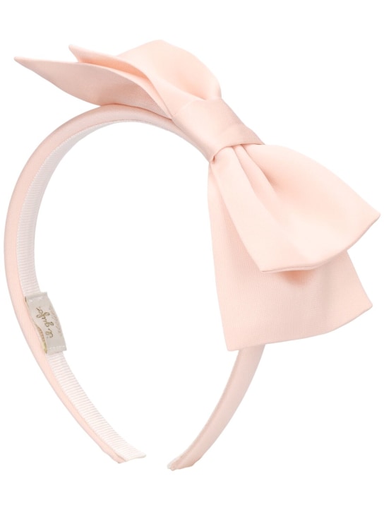 Il Gufo: Satin headband w/bow - Pink - kids-girls_0 | Luisa Via Roma