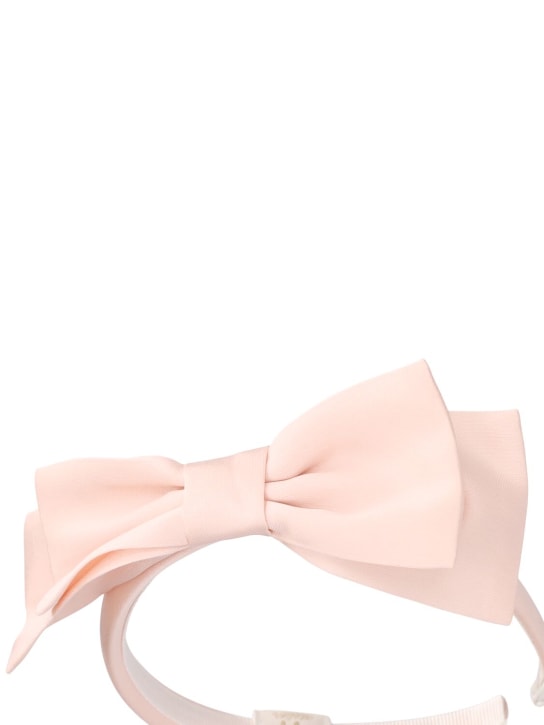 Il Gufo: Satin headband w/bow - Pink - kids-girls_1 | Luisa Via Roma