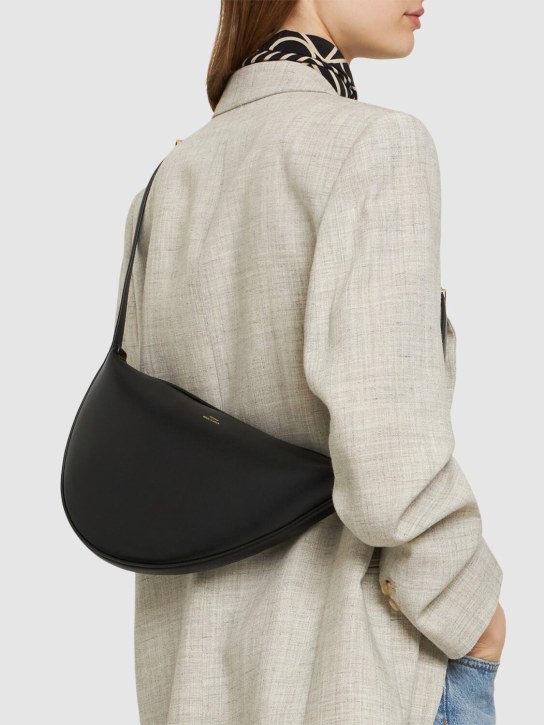Toteme: Scoop palmellata leather shoulder bag - Black - women_1 | Luisa Via Roma
