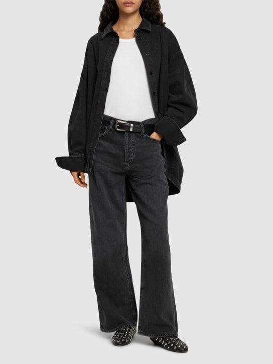 Agolde: Jeans baggy fit in cotone - Nero - women_1 | Luisa Via Roma