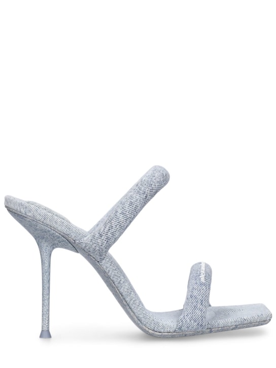 Alexander Wang: 105mm Julie tubular denim sandals - Denim - women_0 | Luisa Via Roma