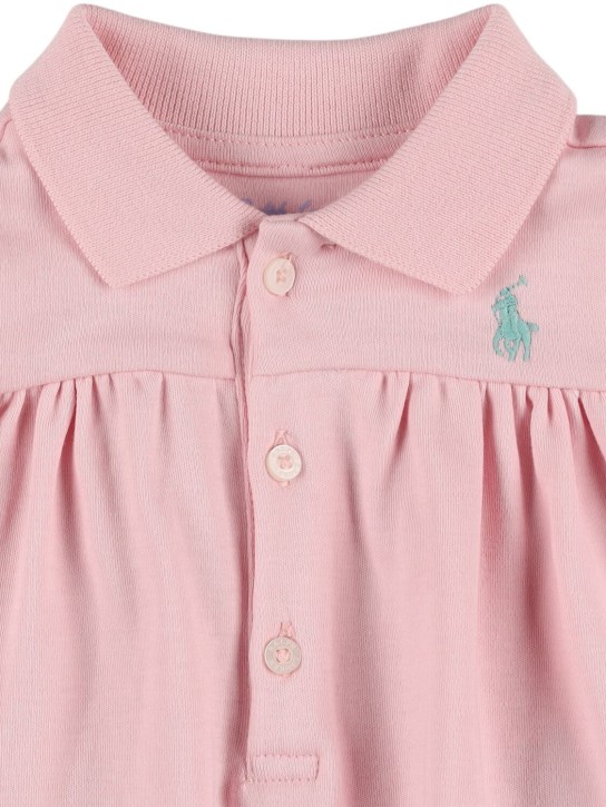 Ralph Lauren: Pelele de algodón con logo - Rosa - kids-girls_1 | Luisa Via Roma