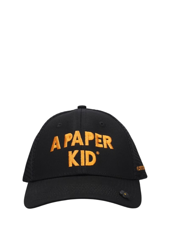 A Paper Kid: A Paper Kid unisex trucker hat - Black - men_0 | Luisa Via Roma
