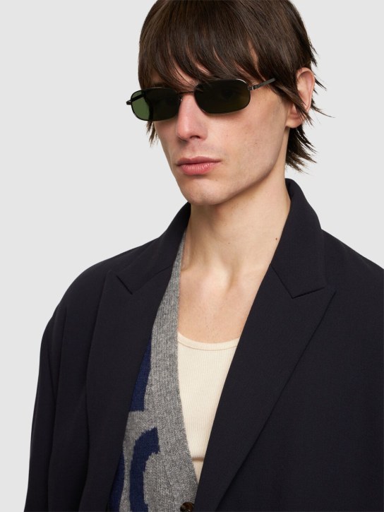 Gucci: GG1457S Rectangular metal sunglasses - men_1 | Luisa Via Roma