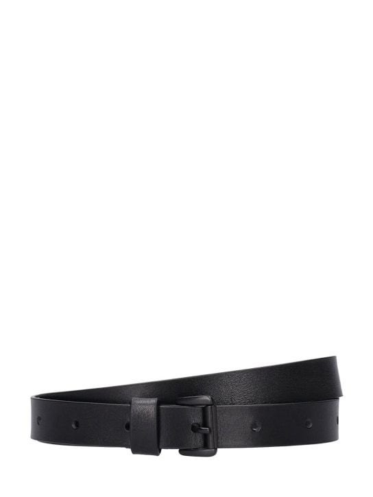 Ann Demeulemeester: Toca single leather belt - Black - men_0 | Luisa Via Roma