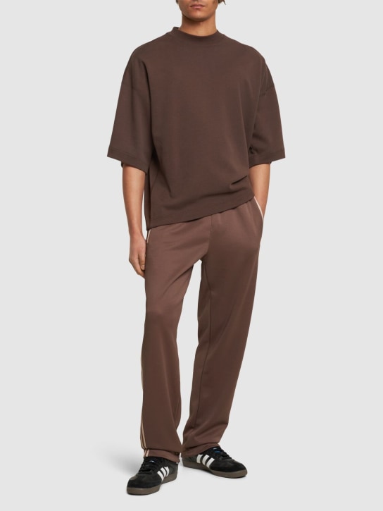 adidas Originals: Premium cotton blend track pants - Brown - men_1 | Luisa Via Roma