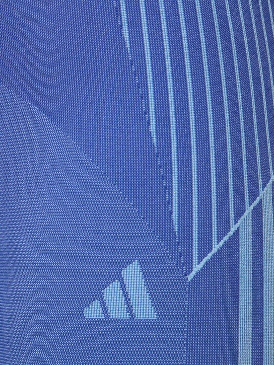 adidas Performance: Seamless Aeroknit 7/8 leggings - Blue - women_1 | Luisa Via Roma